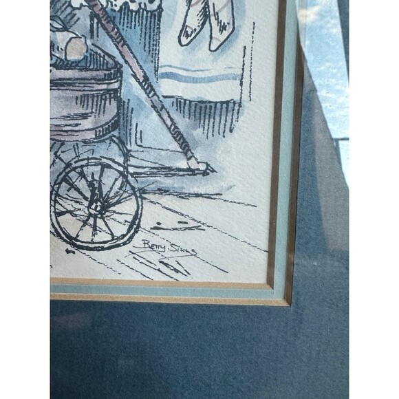 Betty Sills Framed Teddy Bear Art Print Vintage Nursery Wall Decor - Picture 5 of 10